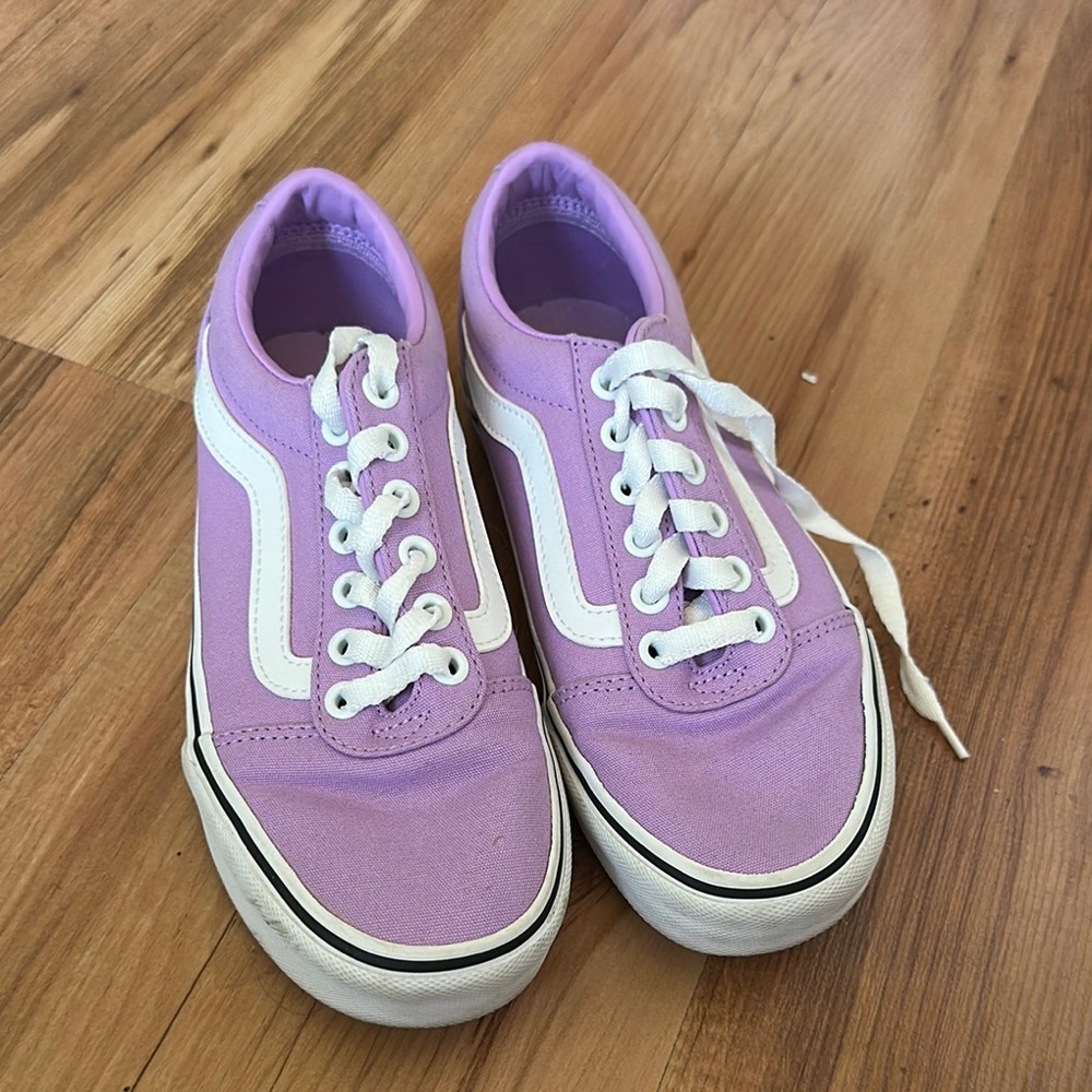 Vans women’s Purple and White Classic‎ Sneakers